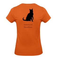 T-shirt Dam, Kattraser - Urban Orange