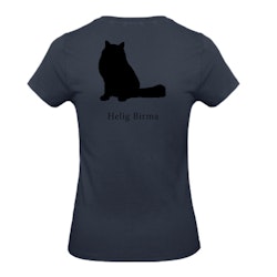 T-shirt Dam, Kattraser - Navy