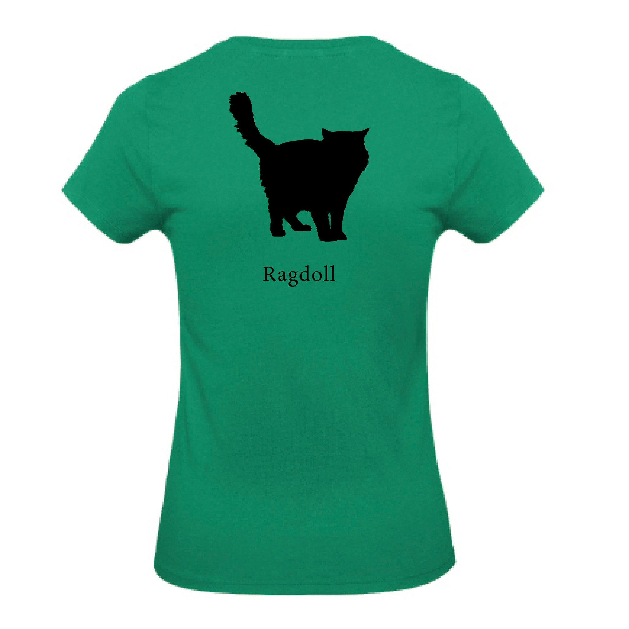 T-shirt Dam, Kattraser - Kelly Green