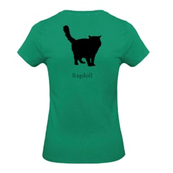 T-shirt Dam, Kattraser - Kelly Green