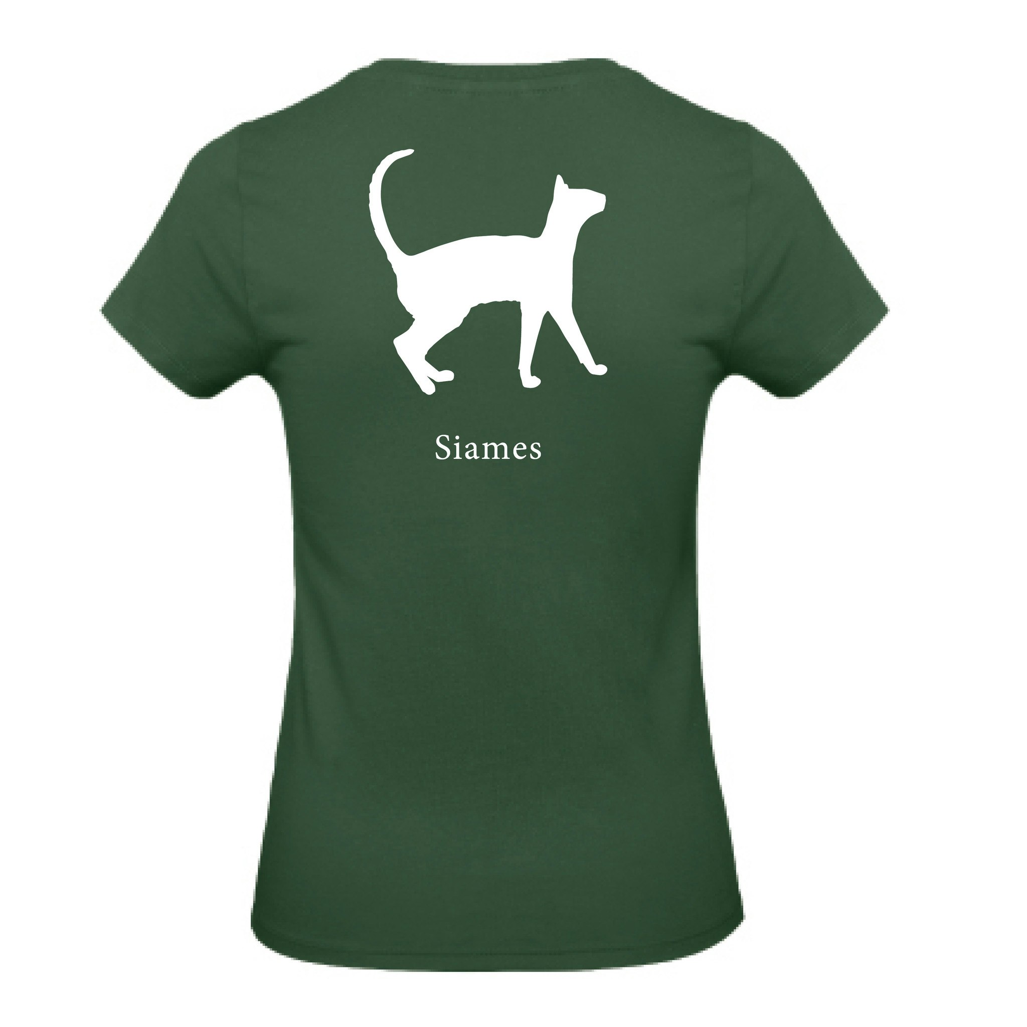 T-shirt Dam, Kattraser - Bottle Green