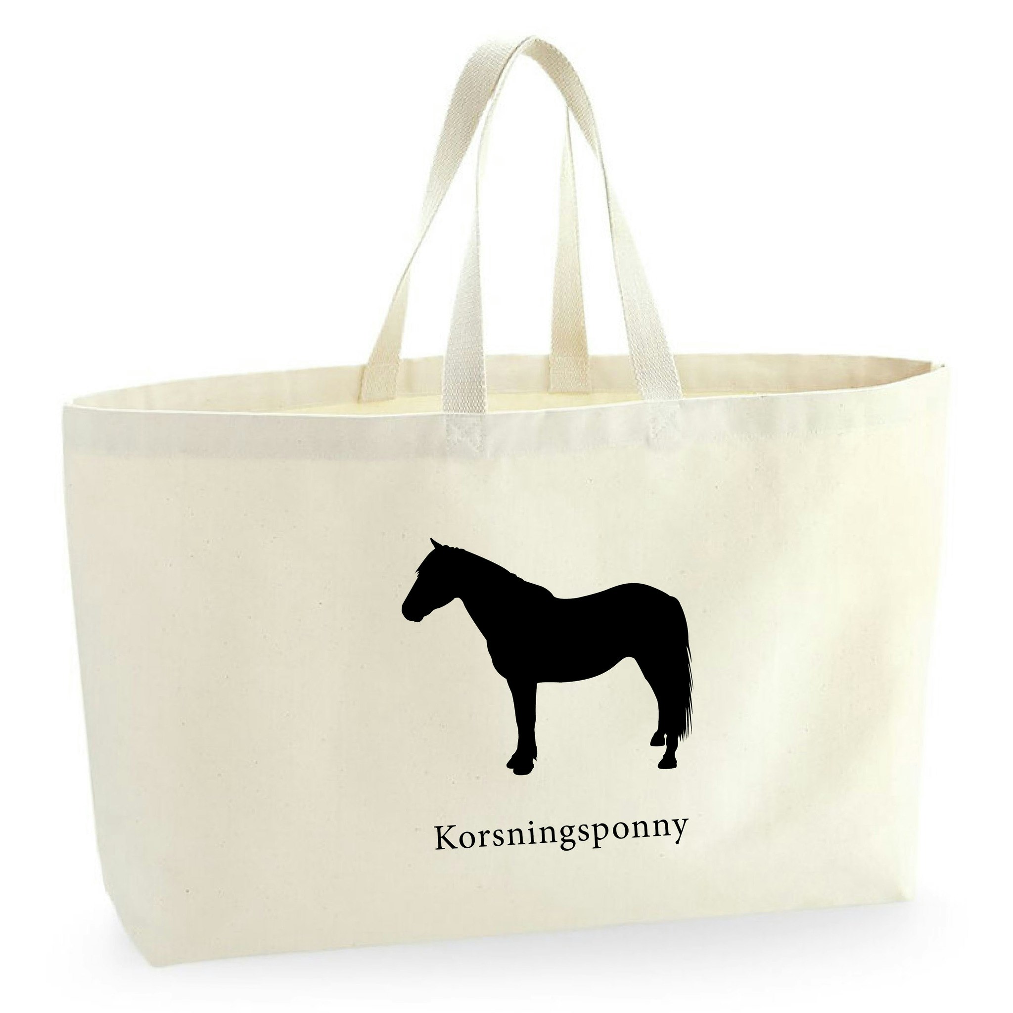 Tygkasse Korsningsponny - Oversized bag