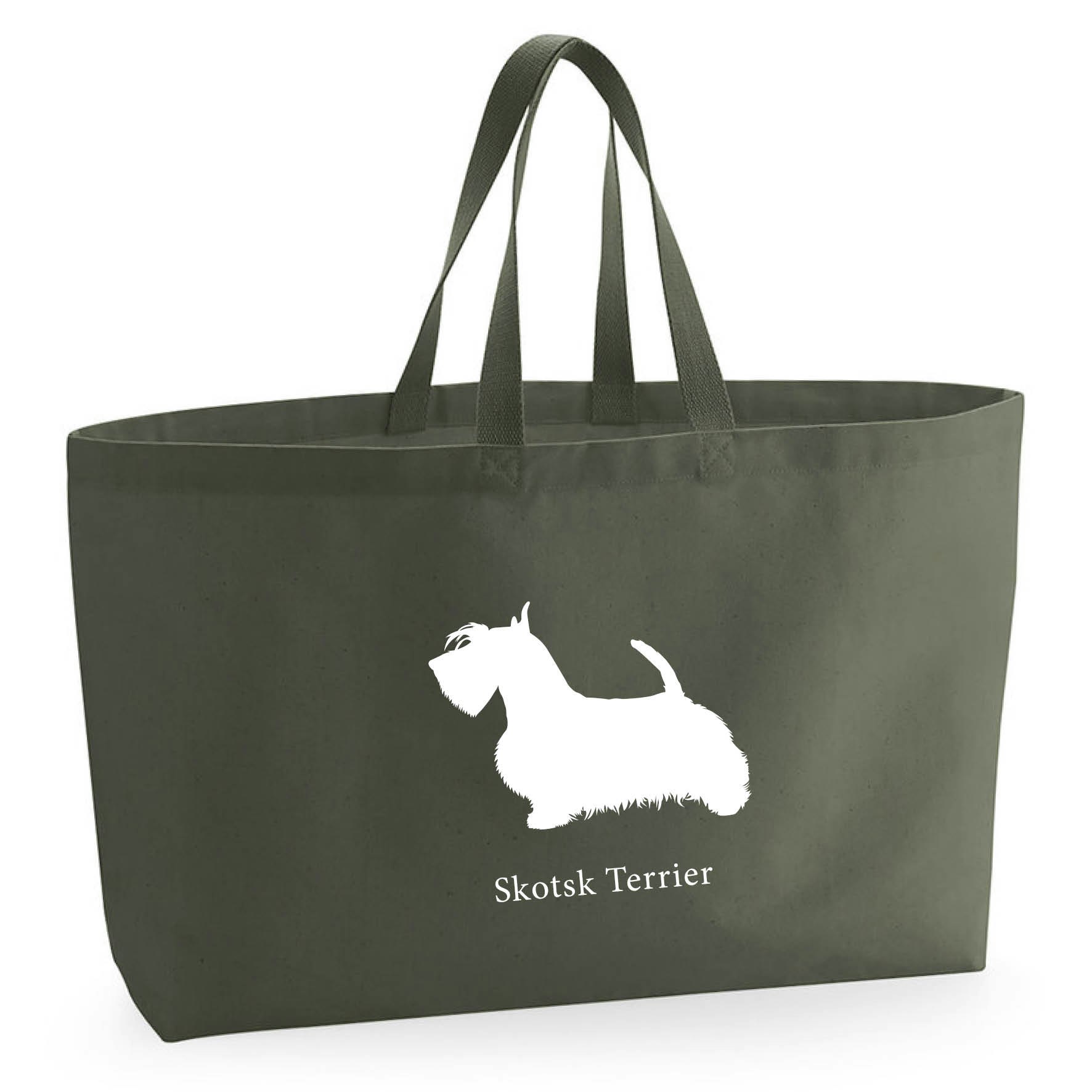 Tygkasse Skotsk Terrier - Oversized bag