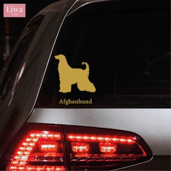 Bildekal - Afghanhund - med rasnamn