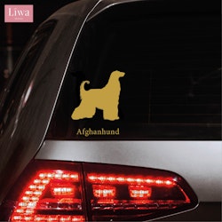 Bildekal - Afghanhund - med rasnamn