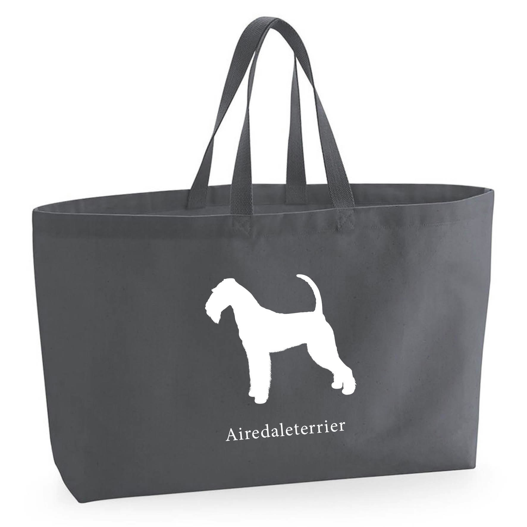 Tygkasse Airedaleterrier - Oversized bag