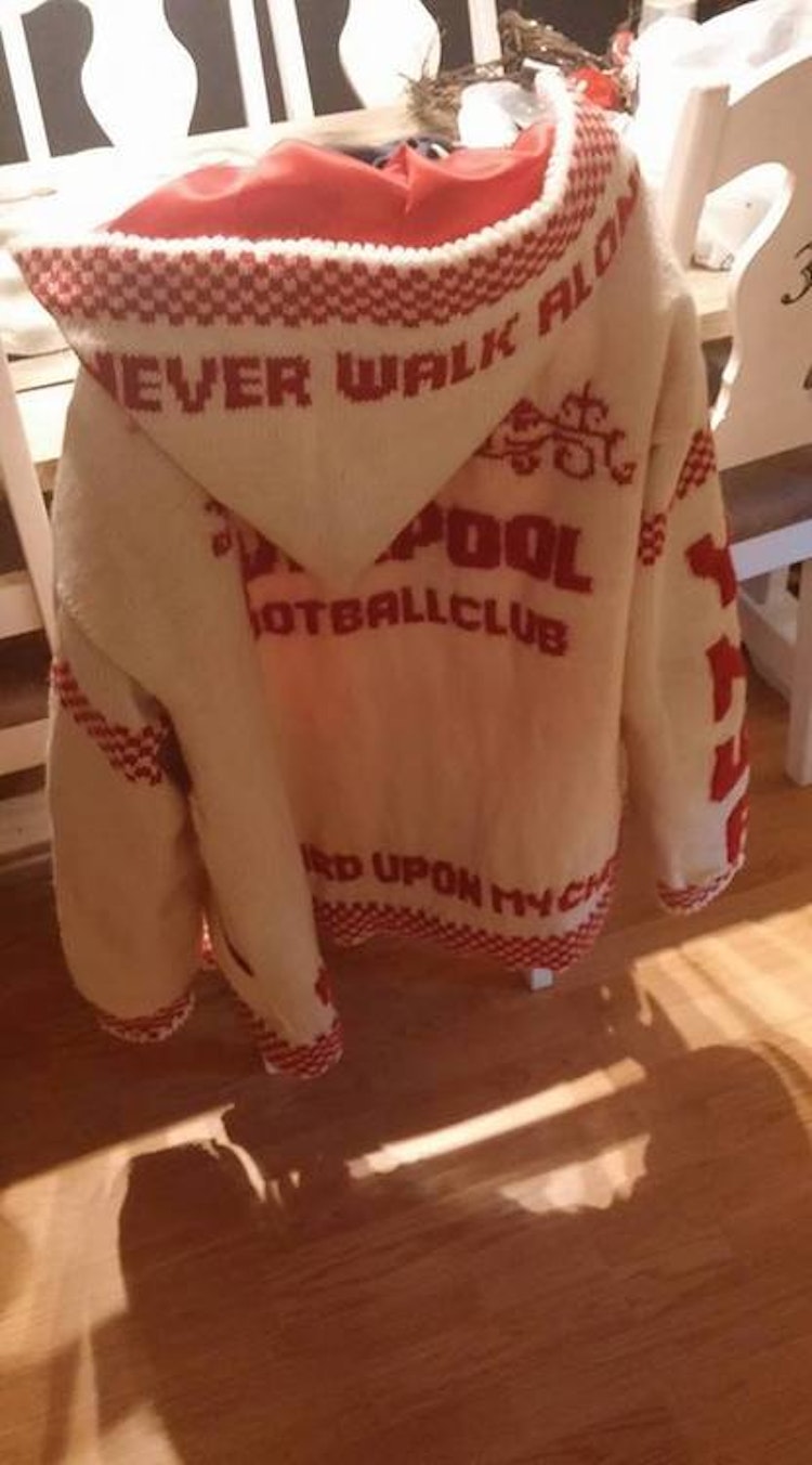 Mønster på jakken : A liverbird upon my chest