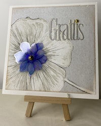Grattis - Blå blomma