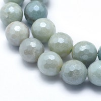 Facetterad amazonite melerad 6 mm, 1 sträng