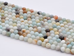 Facetterad Amazonite 3 mm multi, 1 sträng