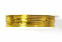 Guldfärgad koppartråd 1 mm, 1 rulle