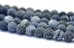 Frostad gråblå agat 5-6 mm, 5 strängar