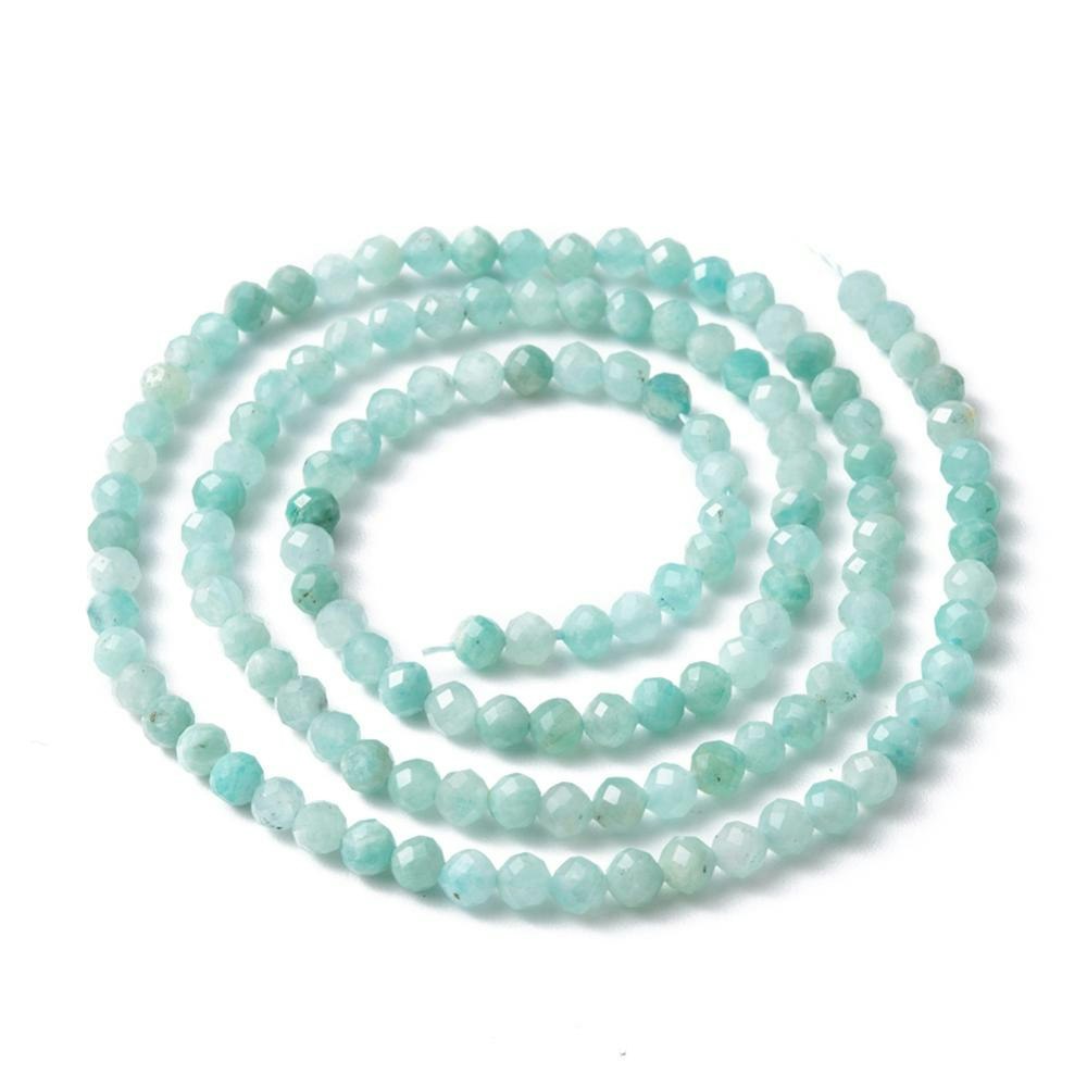 Facetterad amazonite 2 mm, 1 sträng