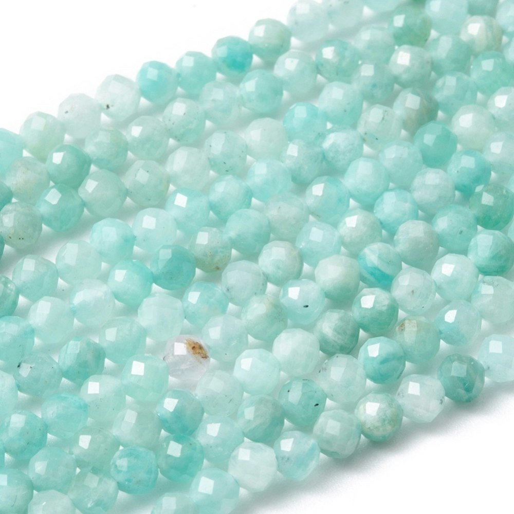 Facetterad amazonite 2.5 mm, 1 sträng