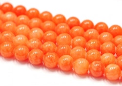 Jade 6 mm orange, 10 strängar