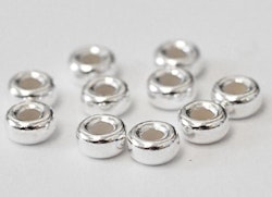 Sterling silver mellandel 3 mm, 1 st