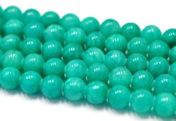 Jade 8 mm blågrön, 5 strängar