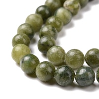 Jade 8 mm oliv, 5 strängar