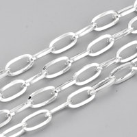 Silverfärgat rostfritt stål kedja 12 mm, 5 m