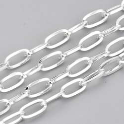 Silverfärgat rostfritt stål kedja 12 mm, 5 m