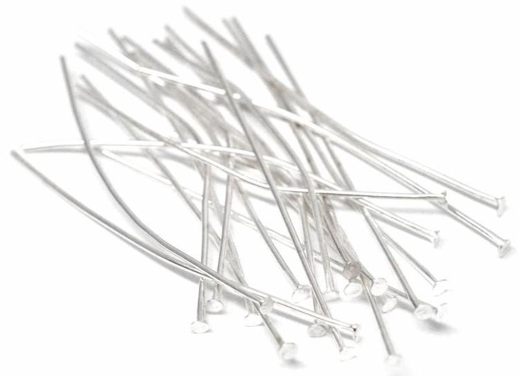 Sterling silver hattpinne 30 mm, 1 st