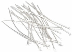 Sterling silver hattpinne 30 mm, 1 st