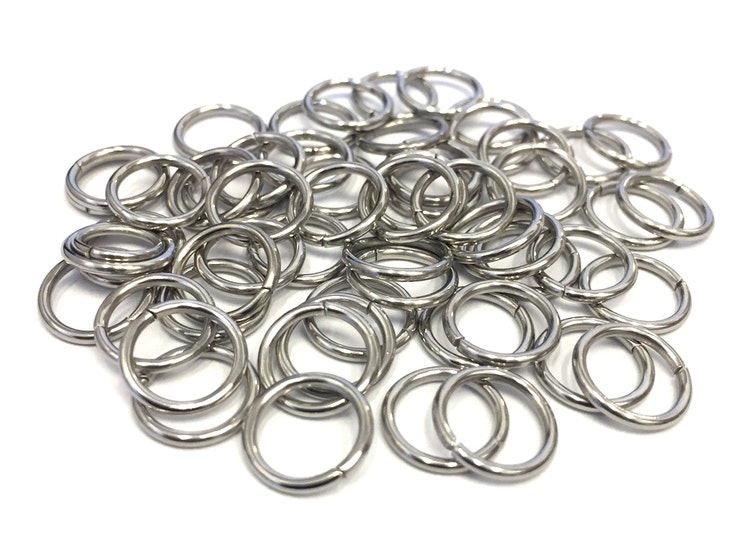 Rostfritt stål bindringar 8x1.5 mm, ca 50 st