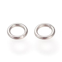 Rostfritt stål lödda ringar 6 mm, ca 100 st