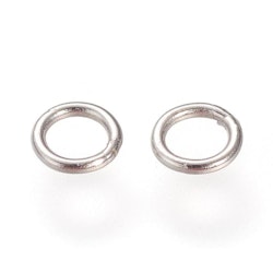 Rostfritt stål lödda ringar 6 mm, ca 100 st