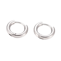 Kirurgiskt stål creoler 14 mm tunna, 1 par