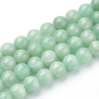 Jade 6 mm naturlig grön, 5 strängar