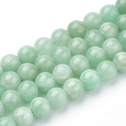 Jade 8 mm naturlig grön, 5 strängar
