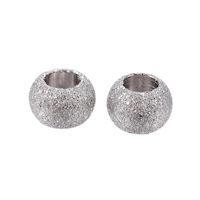 Rostfritt stål stardust pärla 4 mm antik, ca 50 st