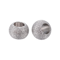 Rostfritt stål stardust pärla 4 mm antik, ca 50 st