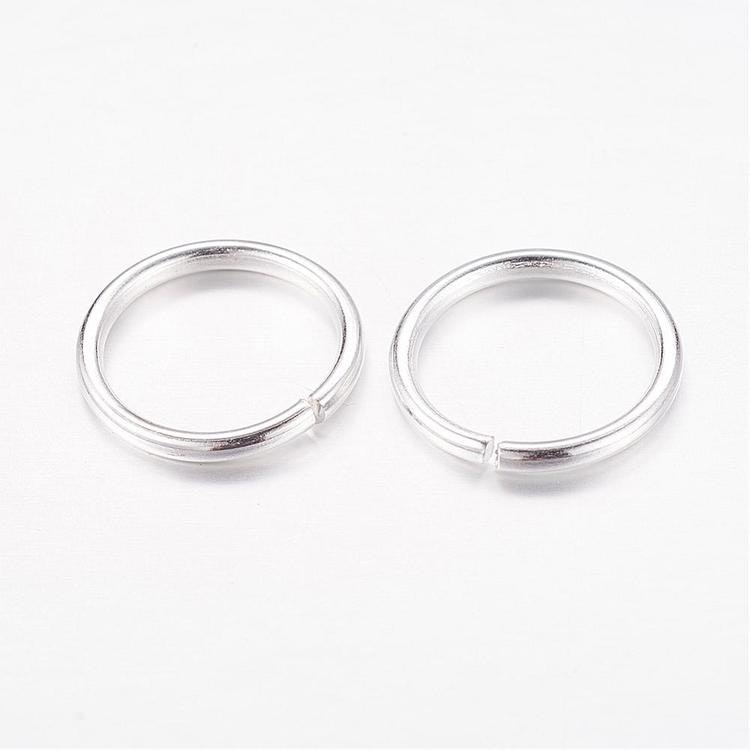 Silverfärgat rostfritt stål bindringar 5 mm, ca 200 st