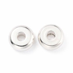 Silverfärgat rostfritt stål rondeller 5 mm, 50 st