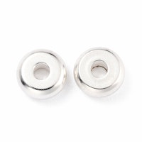 Silverfärgat rostfritt stål rondeller 5 mm, ca 200 st