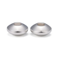Silverfärgat rostfritt stål slipade rondeller 6 mm, ca 50 st