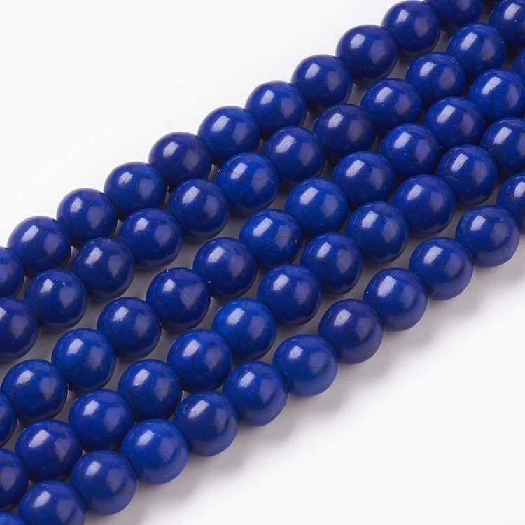 REA: Howlite blå 4 mm, 1 sträng