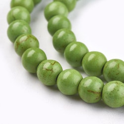 Howlite lime 4 mm, 1 sträng