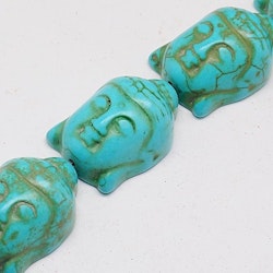 Howlite Buddha turkos, 1 st