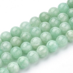 Jade 6 mm naturlig grön, 1 sträng