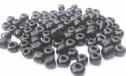 Seed beads 4 mm svarta, ca 150 st