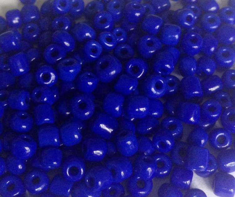 Seed beads 4 mm mörkblå, 20 gr (ca 150 st)