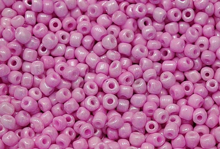 Seed beads 4 mm rosa, 20 gr (ca 150 st)