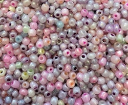 Seed beads 4 mm mix pastell, ca 2500 st