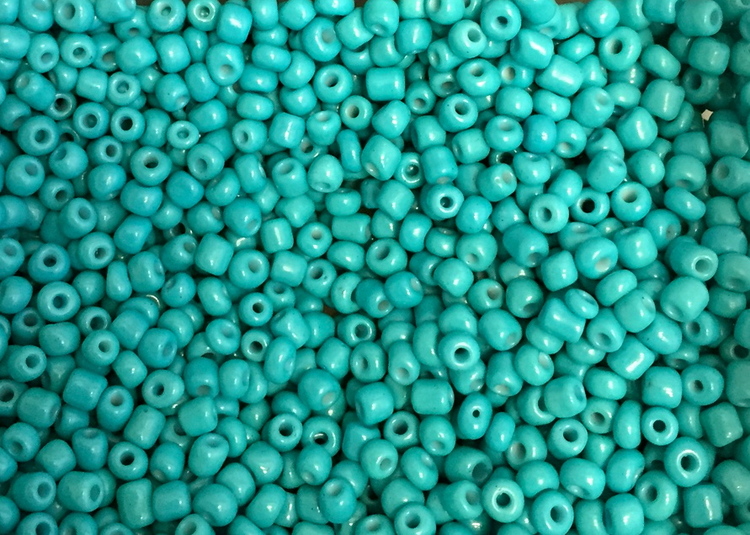 Seed beads 4 mm mörk turkos,  ca 2500 st