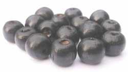 Träpärlor 6-7 mm svarta, ca 100 st