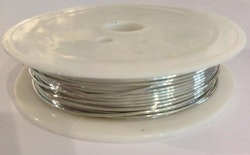 Silverfärgad koppartråd 0.5 mm, 1 rulle