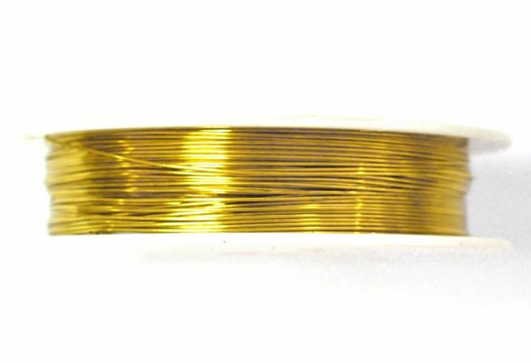Guldfärgad koppartråd 0.6 mm, 1 rulle